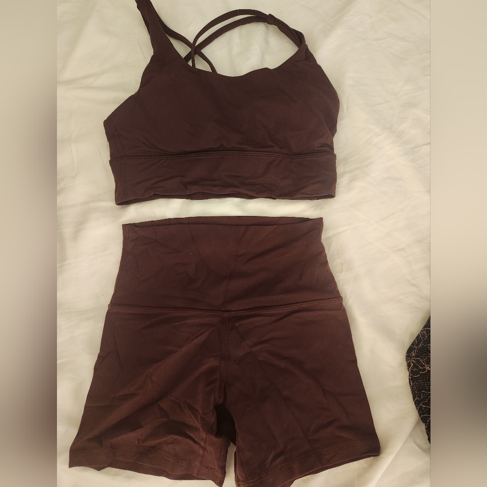 Lululemon Athletica Wine Burgundy Two-Piece Set 6/4